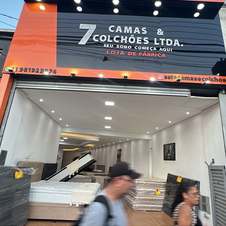Fachada da loja 7 Camas e Colchões em Guarulhos